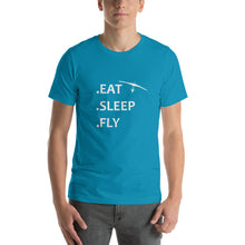 Charger l&#39;image dans la galerie, T-Shirt Unisexe Eat Sleep Fly Deltaplane
