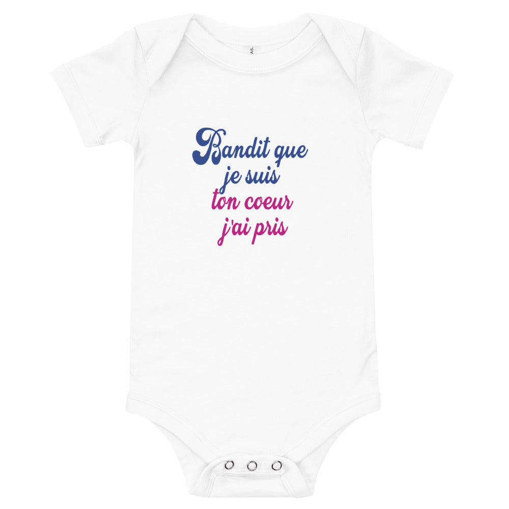 Body Bébé Bandit que je suis ton cœur j'ai pris